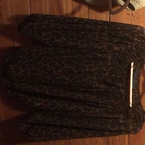 Zara brown/black leopard shirt